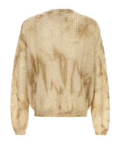 Magliano Crystal Embellished Cardigan In Brown