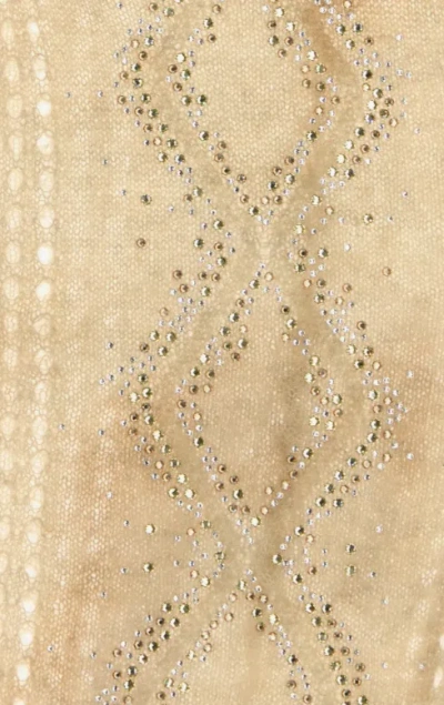 Magliano Crystal Embellished Cardigan In Brown