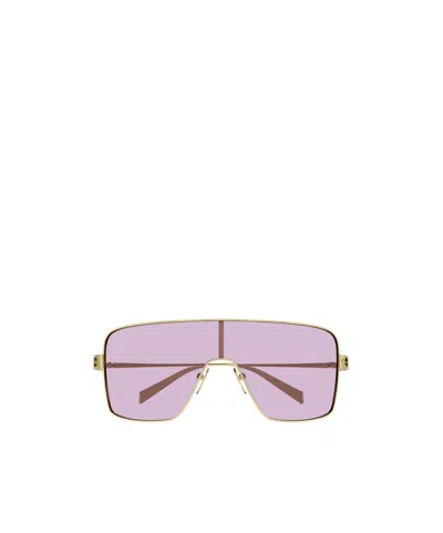 Gucci Gg1936s Linea Name Of Brand 005 Gold Violet Sunglasses In Pink