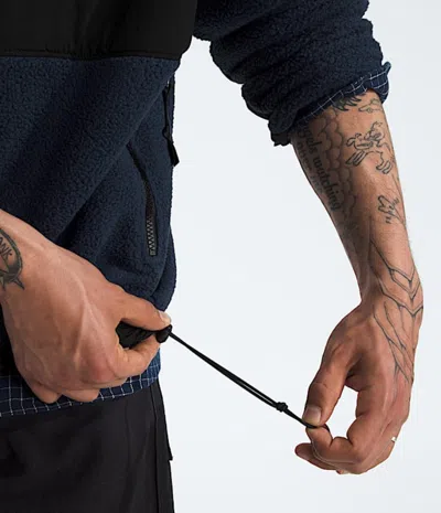 The North Face Logo Vertical Collar Grab Velvet Casual Jacket In Black