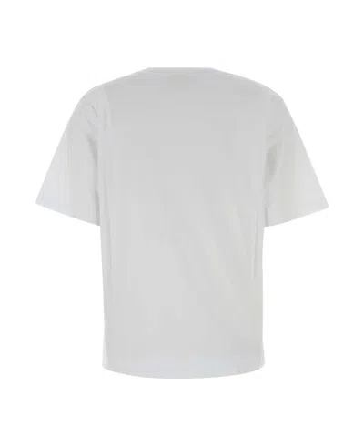 Dries Van Noten Cotton Heydu T-shirt With Crew Neck And Buttons In White