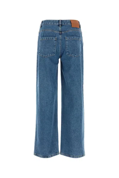 Loewe Anagram Baggy Jeans In Blue