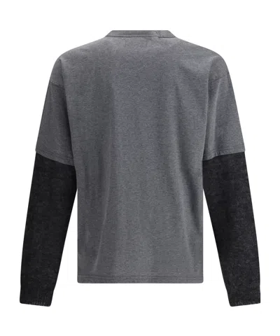 Magliano Double-sleeved Cotton Trauma T-shirt In Gray