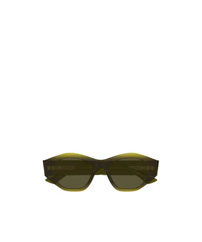 Bottega Veneta 53mm Geometric Sunglasses In Green