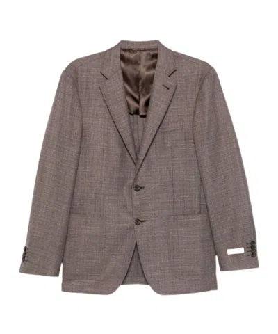 Canali Kei Blazer In Brown