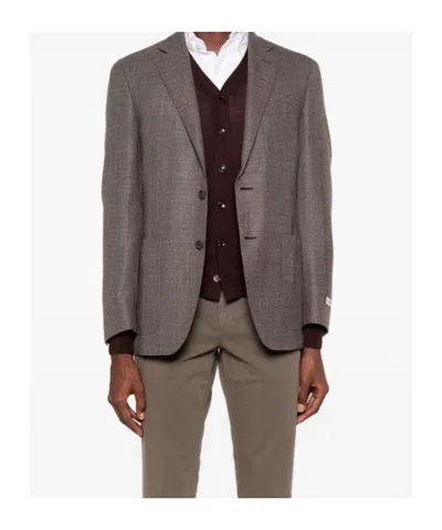 Canali Kei Blazer In Brown