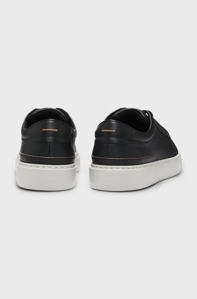 Hugo Boss Round Toe Low-top Casual Shoes In Black