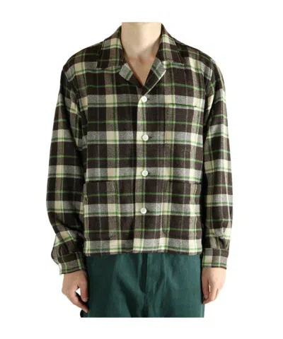 Bode Woodcrest Checked Shirt In Brown