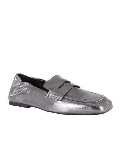 Ash Square-toe Loafers In Silver