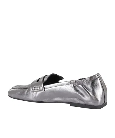 Ash Square-toe Loafers In Silver