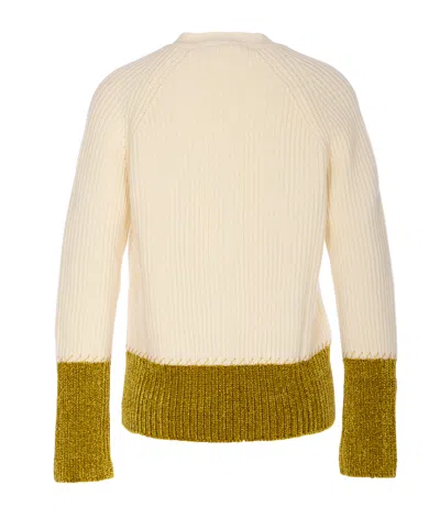 Marni Long Sleeve V-neck Knitted Cardigan In Neutral