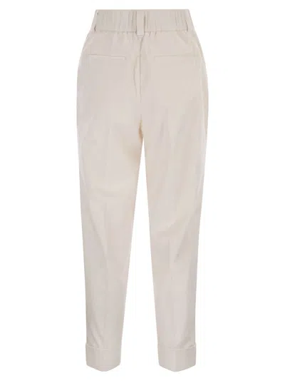 Peserico Pleated Cuffed-hem Trousers In Neutral