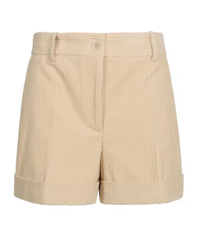 P.a.r.o.s.h Parosh Corduroy Shorts In Neutral