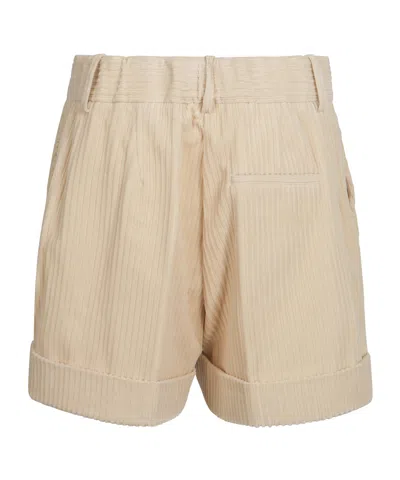 P.a.r.o.s.h Parosh Corduroy Shorts In Neutral