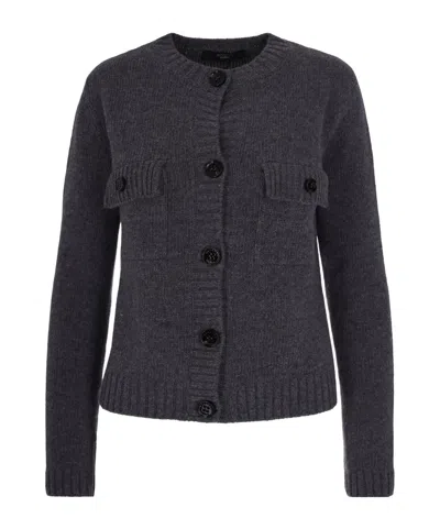 Weekend Max Mara Cardigan Olbia Antracite In Gray