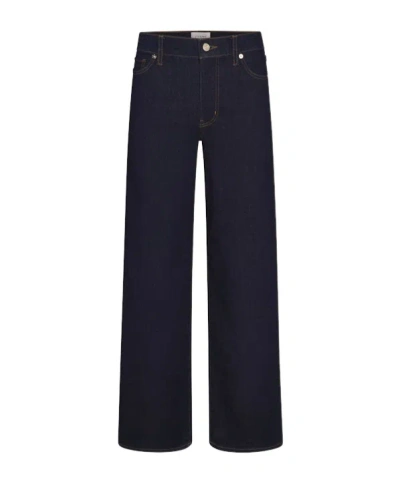 Frame High-waisted Wide-leg Jeans In Blue