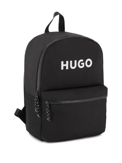 Hugo Boss Logo-print Backpack In Black