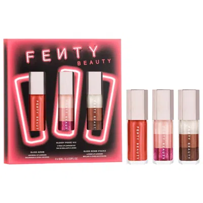 Fenty Beauty By Rihanna Glossy Posse Viii 3-piece Lip Luminizer Set In Transparent