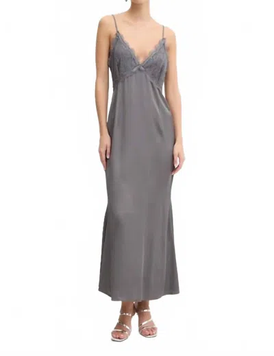 Never Fully Dressed Reha Maxi Dress In Grey In Gray