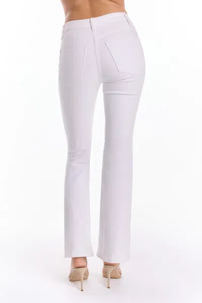 The Noli Shop Allegra Bootcut High-rise Jeans In White