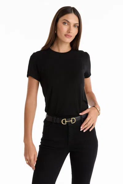 The Noli Shop Amaya Ultra-soft T-shirt In Black