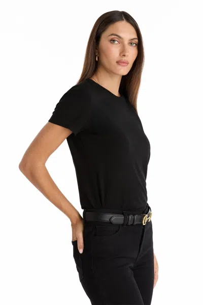 The Noli Shop Amaya Ultra-soft T-shirt In Black