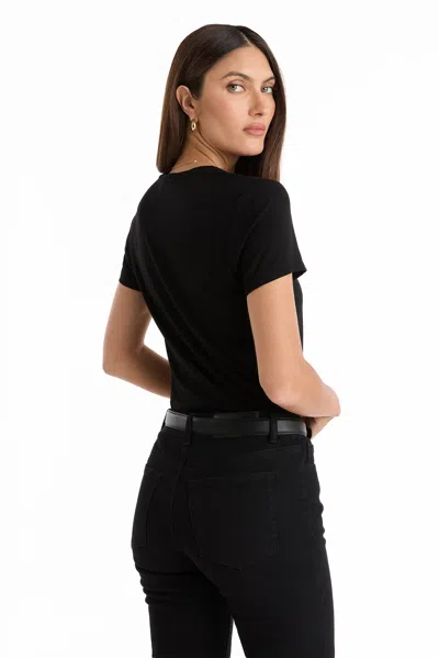 The Noli Shop Amaya Ultra-soft T-shirt In Black
