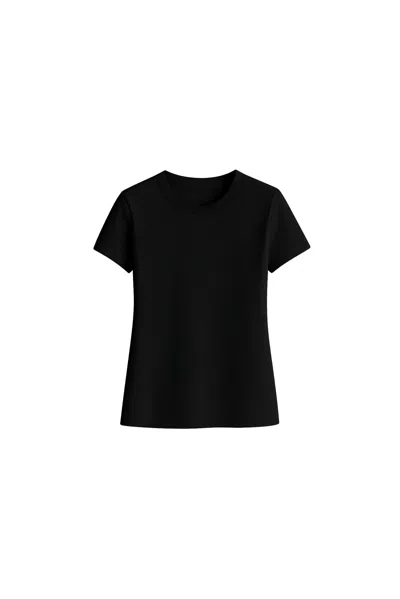 The Noli Shop Amaya Ultra-soft T-shirt In Black