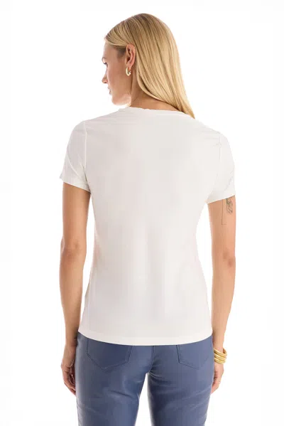 The Noli Shop Amaya Ultra-soft T-shirt In White
