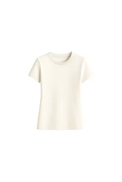 The Noli Shop Amaya Ultra-soft T-shirt In White