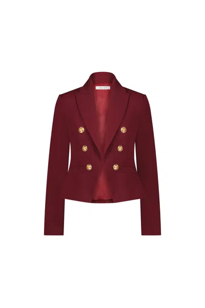 The Noli Shop Gabrielle Double Breasted Blazer In Brown