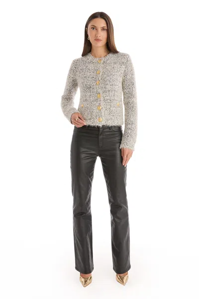 The Noli Shop Joana Knit Cardigan In Gray