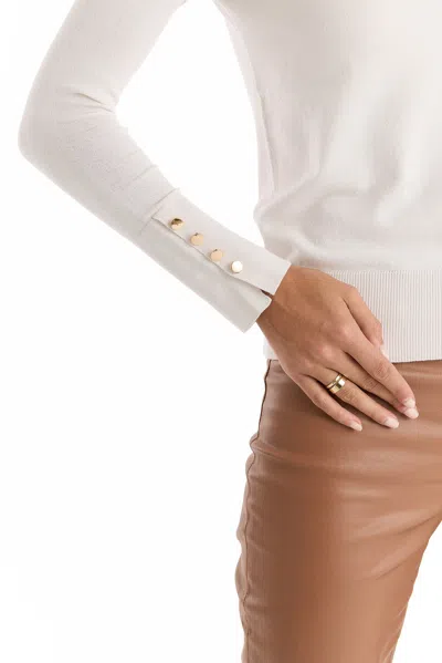 The Noli Shop Marcela Knit Top In White