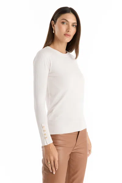 The Noli Shop Marcela Knit Top In White