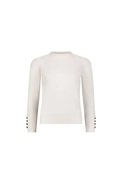 The Noli Shop Marcela Knit Top In White