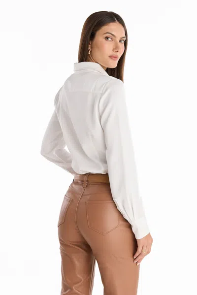 The Noli Shop Paulina Silk Blouse In White