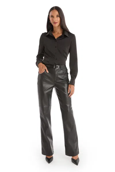 The Noli Shop Paulina Silk Blouse In Black