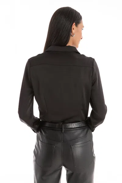 The Noli Shop Paulina Silk Blouse In Black