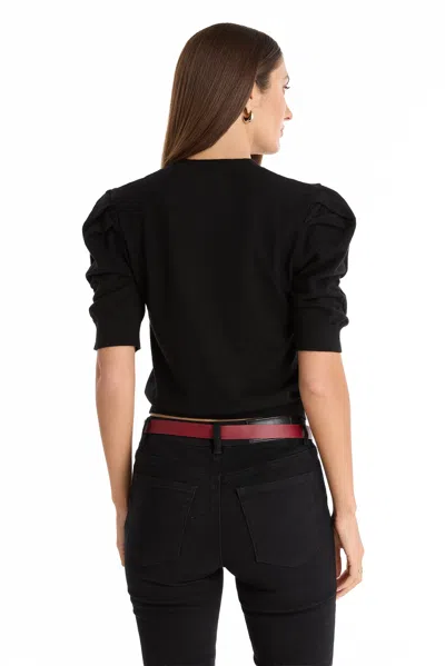 The Noli Shop Sylvie Knit Top In Black