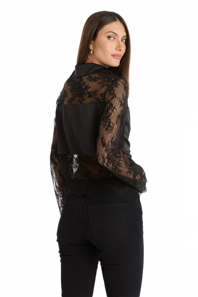 The Noli Shop Vienna Lace Blouse In Black