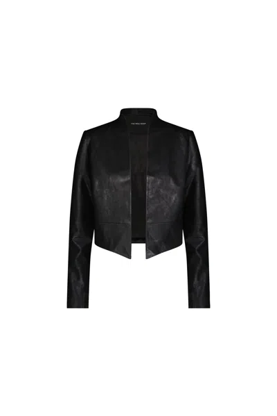 The Noli Shop Yasmin Leather Jacket In Black