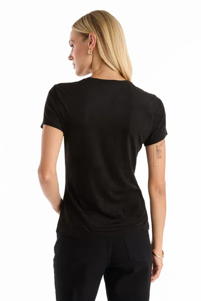 The Noli Shop Amaya Floral Sequin T-shirt In Black