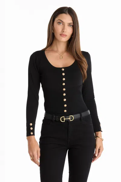 The Noli Shop Edie Knit Top In Black