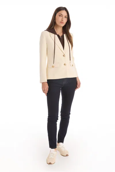 The Noli Shop Kara Dickey Blazer In Neutral