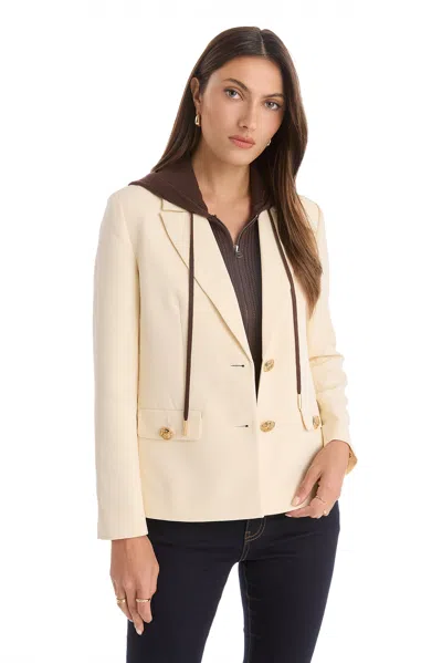 The Noli Shop Kara Dickey Blazer In Neutral