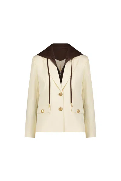 The Noli Shop Kara Dickey Blazer In Neutral