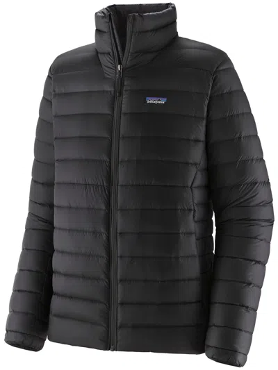 Patagonia Down Sweater Jacket With High Collar In Black