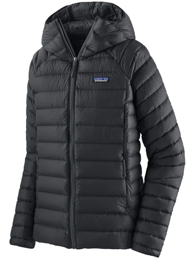 Patagonia Down Sweater Hooded Down Jacket In Black