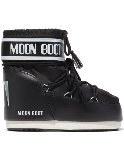 Moon Boot Black Icon Short Snow Boots In Black