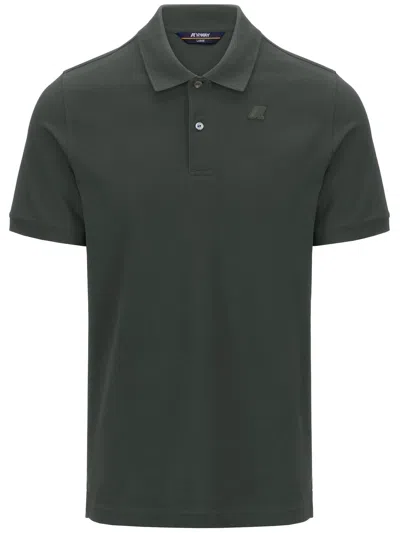 K-way Short-sleeved Polo Shirt In Black